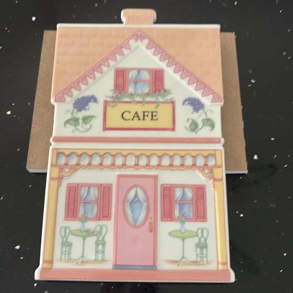 SET/4 Lenox Spice Village Vintage c1992 Porcelain Trivets Cottagecore Victorian - Picture 8 of 11